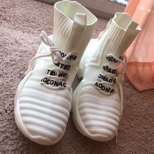 Chunky white sneakers